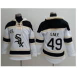 Chicago White Sox #49 Chris Sale White Sawyer Hooded Sweatshirt Baseball Hoodie