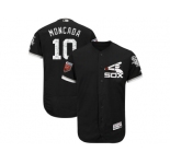 Men Chicago White Sox #10 Yoan Moncada Majestic Black 2018 Spring Training Flex Base Player Jersey