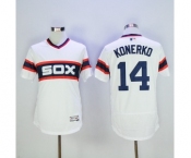 Men Chicago White Sox #14 Paul Konerko Majestic white Flexbase Authentic Cooperstown Player Jersey