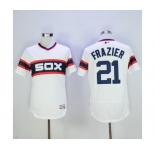 Men Chicago White Sox #21 Todd Frazier Majestic white Flexbase Authentic Cooperstown Player Jersey
