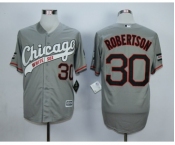 Men Chicago White Sox #30 David Robertson Gray 2016 Official Cool Base Jersey