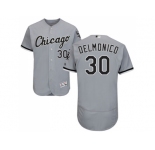 Men Chicago White Sox #30 Nicky Delmonico Grey Flexbase Authentic Collection Stitched MLB Jerseys