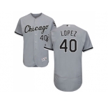 Men Chicago White Sox #40 Reynaldo Lopez Grey Flexbase Authentic Collection Stitched MLB Jerseys