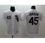 Men Chicago White Sox #45 Jordan Majestic White Flexbase Authentic Collection Player Jersey