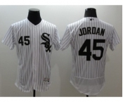 Men Chicago White Sox #45 Jordan Majestic White Flexbase Authentic Collection Player Jersey