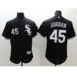 Men Chicago White Sox #45 Jordan Majestic black Flexbase Authentic Collection Player Jersey