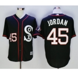 Men Chicago White Sox #45 Michael Jordan Black 2016 Official Cool Base Jersey