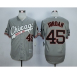Men Chicago White Sox #45 Michael Jordan Gray 2016 Official Cool Base Jersey
