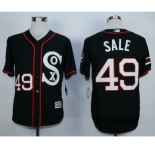 Men Chicago White Sox #49 Chris Sale Black 2016 Official Cool Base Jersey
