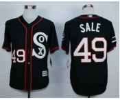 Men Chicago White Sox #49 Chris Sale Black 2016 Official Cool Base Jersey