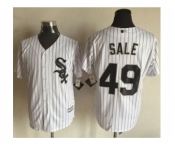 Men Chicago White Sox #49 Chris Sale White 2016 Official Cool Base Jersey