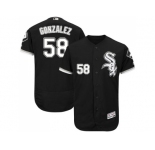 Men Chicago White Sox #58 Miguel Gonzalez Black Flexbase Authentic Collection Stitched MLB Jerseys