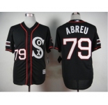 Men Chicago White Sox #79 Jose Abreu Black 2016 Official Cool Base Jersey