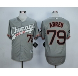 Men Chicago White Sox #79 Jose Abreu Gray 2016 Official Cool Base Jersey