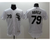 Men Chicago White Sox #79 Jose Abreu Majestic White Flexbase Authentic Collection Player Jersey