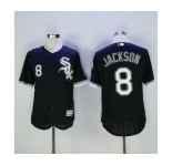 Men Chicago White Sox #8 Bo Jackson Majestic Black Flexbase Authentic Collection Player Jersey