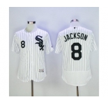 Men Chicago White Sox #8 Bo Jackson Majestic White Flexbase Authentic Collection Player Jersey