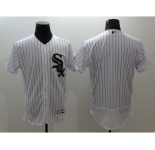 Men Chicago White Sox Black Majestic White Flexbase Authentic Collection Jersey