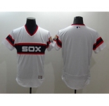 Men Chicago White Sox Blank Majestic white Flexbase Authentic Cooperstown Jersey