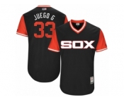 Men's 2017 Little League World Series White Sox #33 James Shields Juego G Black Jersey