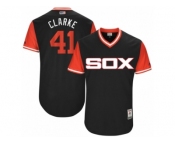 Men's 2017 Little League World Series White Sox Adam Engel #41 Clarke Black Jersey