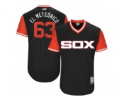 Men's 2017 Little League World Series White Sox Gregory Infante #63 El Meteórico Black Jersey