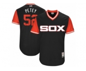 Men's 2017 Little League World Series White Sox Jake Petricka #52 Petey Black Jersey