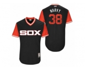 Men's 2017 Little League World Series White Sox Omar Narvaez #38 Narvy Black Jersey