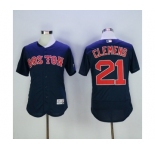 Men's Boston Red Sox #21 Roger Clemens Majestic Navy blue Flexbase Authentic Collection Player Jersey