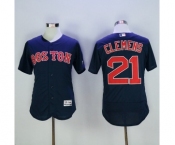 Men's Boston Red Sox #21 Roger Clemens Majestic Navy blue Flexbase Authentic Collection Player Jersey