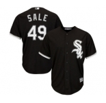 Men's Chicago White Sox #49 Chris Sale Majestic Black Cool Base Player Jersey