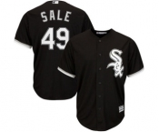Men's Chicago White Sox #49 Chris Sale Majestic Black Cool Base Player Jersey