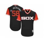 Men's Chicago White Sox Miguel Gonzalez #58 El Jalisciense Majestic Black 2017 Players Weekend Authentic Jersey