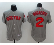 Men's Majestic Boston Red Sox #2 Xander Bogaerts Grey Flexbase Authentic Collection MLB Jersey