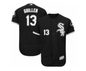 Men's Majestic Chicago White Sox #13 Ozzie Guillen Black Flexbase Authentic Collection MLB Jersey