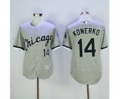 Men's Majestic Chicago White Sox #14 Paul Konerko Grey Flexbase Authentic Collection MLB Jersey