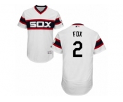 Men's Majestic Chicago White Sox #2 Nellie Fox White Flexbase Authentic Collection MLB Jersey