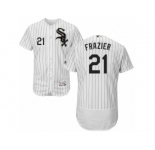 Men's Majestic Chicago White Sox #21 Todd Frazier White Black Flexbase Authentic Collection MLB Jersey