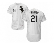 Men's Majestic Chicago White Sox #21 Todd Frazier White Black Flexbase Authentic Collection MLB Jersey