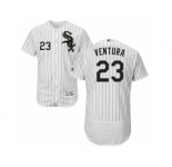 Men's Majestic Chicago White Sox #23 Robin Ventura White Black Flexbase Authentic Collection MLB Jersey
