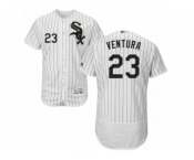 Men's Majestic Chicago White Sox #23 Robin Ventura White Black Flexbase Authentic Collection MLB Jersey