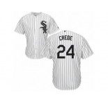 Men's Majestic Chicago White Sox #24 Joe Crede Authentic White Home Cool Base MLB Jersey