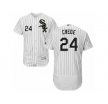 Men's Majestic Chicago White Sox #24 Joe Crede White Black Flexbase Authentic Collection MLB Jersey