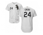 Men's Majestic Chicago White Sox #24 Joe Crede White Black Flexbase Authentic Collection MLB Jersey
