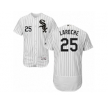 Men's Majestic Chicago White Sox #25 Adam LaRoche White Black Flexbase Authentic Collection MLB Jersey