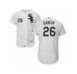 Men's Majestic Chicago White Sox #26 Avisail Garcia White Black Flexbase Authentic Collection MLB Jersey