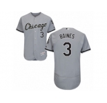 Men's Majestic Chicago White Sox #3 Harold Baines Grey Flexbase Authentic Collection MLB Jersey