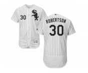 Men's Majestic Chicago White Sox #30 David Robertson White Black Flexbase Authentic Collection MLB Jersey