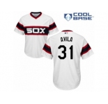 Men's Majestic Chicago White Sox #31 Alex Avila Replica White 2013 Alternate Home Cool Base MLB Jersey