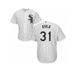 Men's Majestic Chicago White Sox #31 Alex Avila Replica White Home Cool Base MLB Jersey
